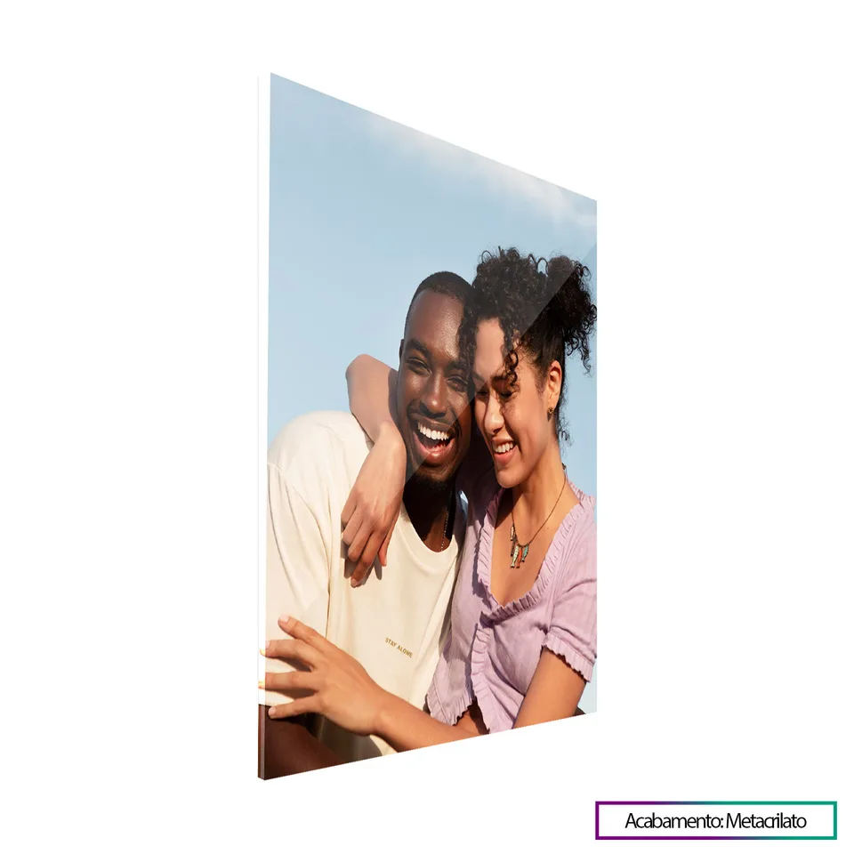 Quadro Personalizado Vertical com acabamento em metacrilato