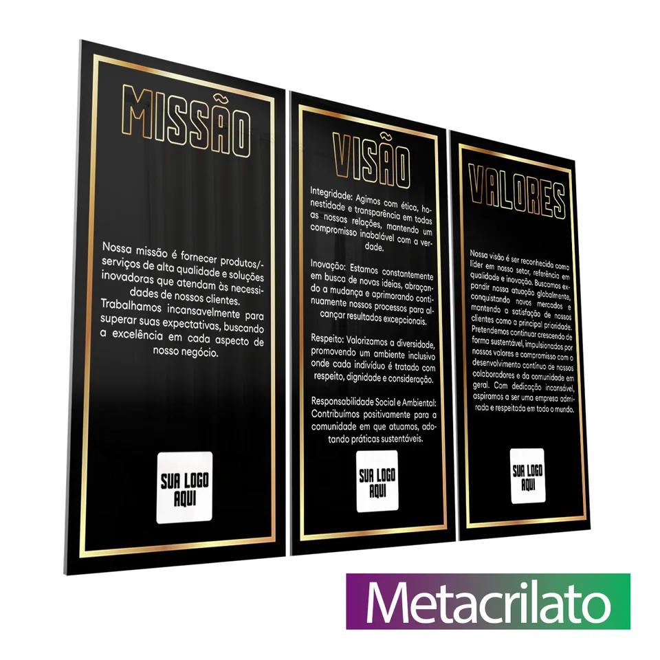 Quadro Personalize com Missão Visão e Valores da sua Empresa — foto 6