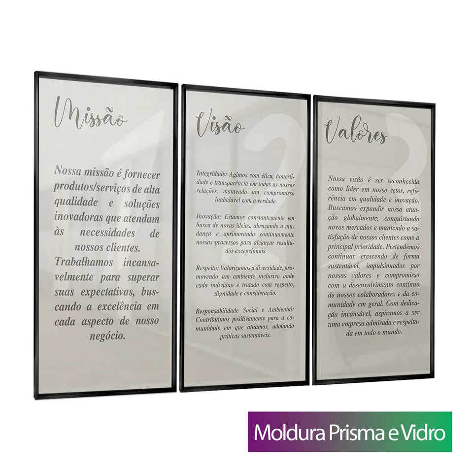 Quadro Personalize com Missão Visão e Valores da sua Empresa — foto 7