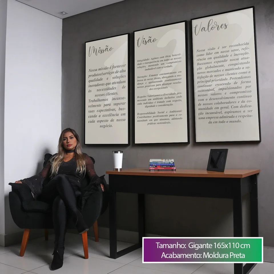 Quadro Personalize com Missão Visão e Valores da sua Empresa — foto 10
