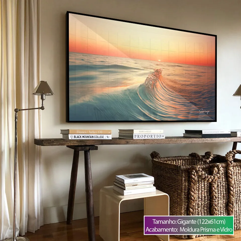 Quadro Pôr do Sol e Mar, de Le Blanc — foto 3