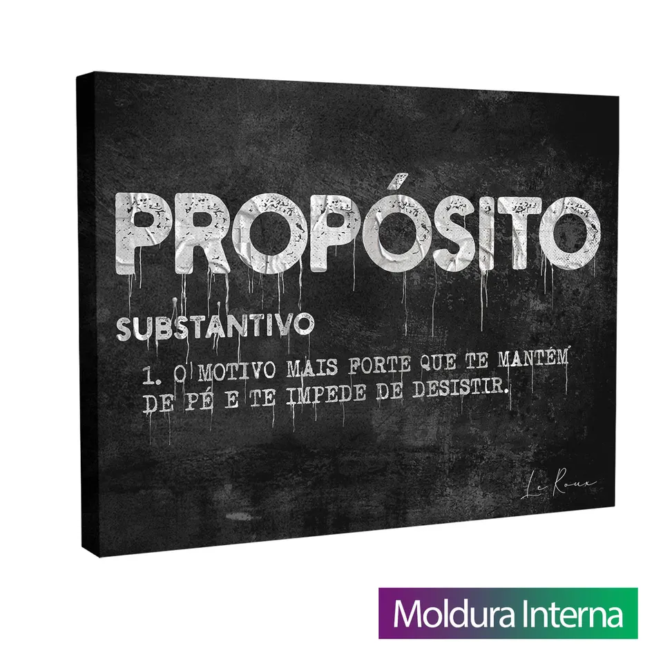 Quadro Propósito com moldura interna