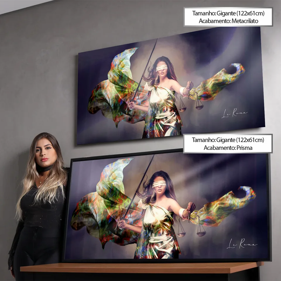 Quadro Deusa da Justiça Colorida, de Le Roux — foto 3
