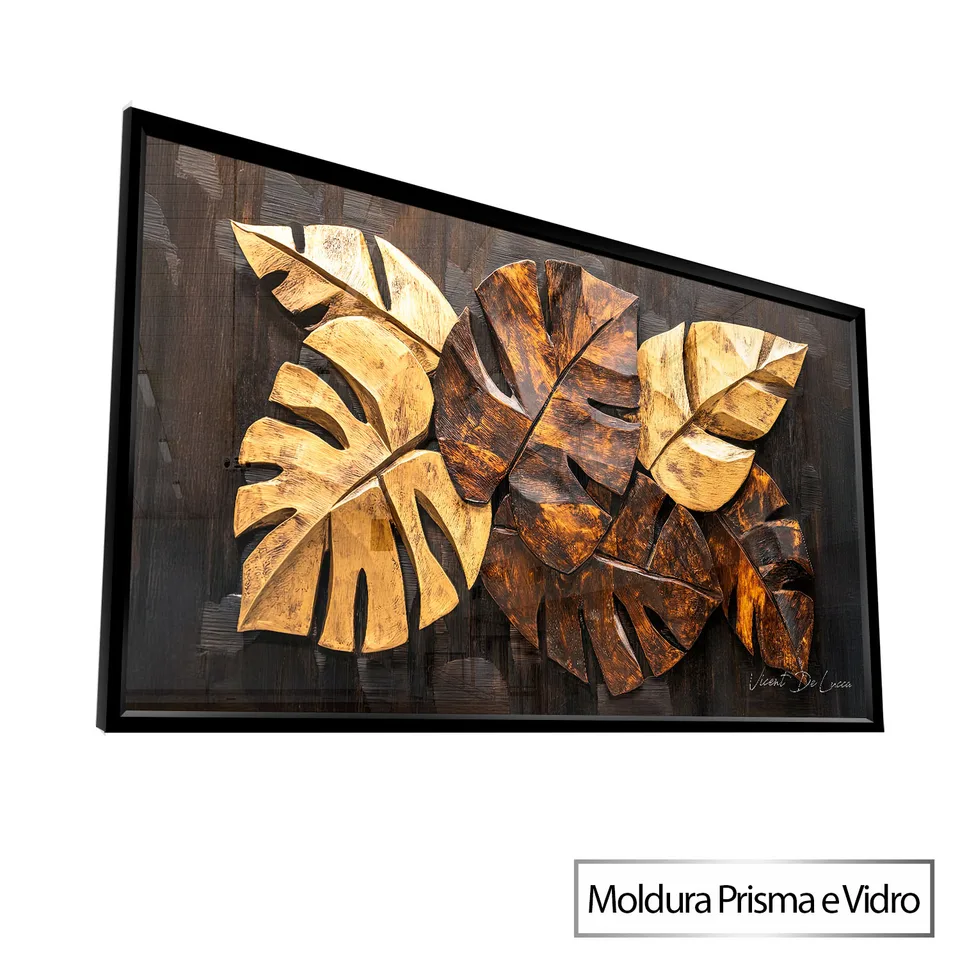 Quadro Raízes da Natureza com moldura Prisma e vidro