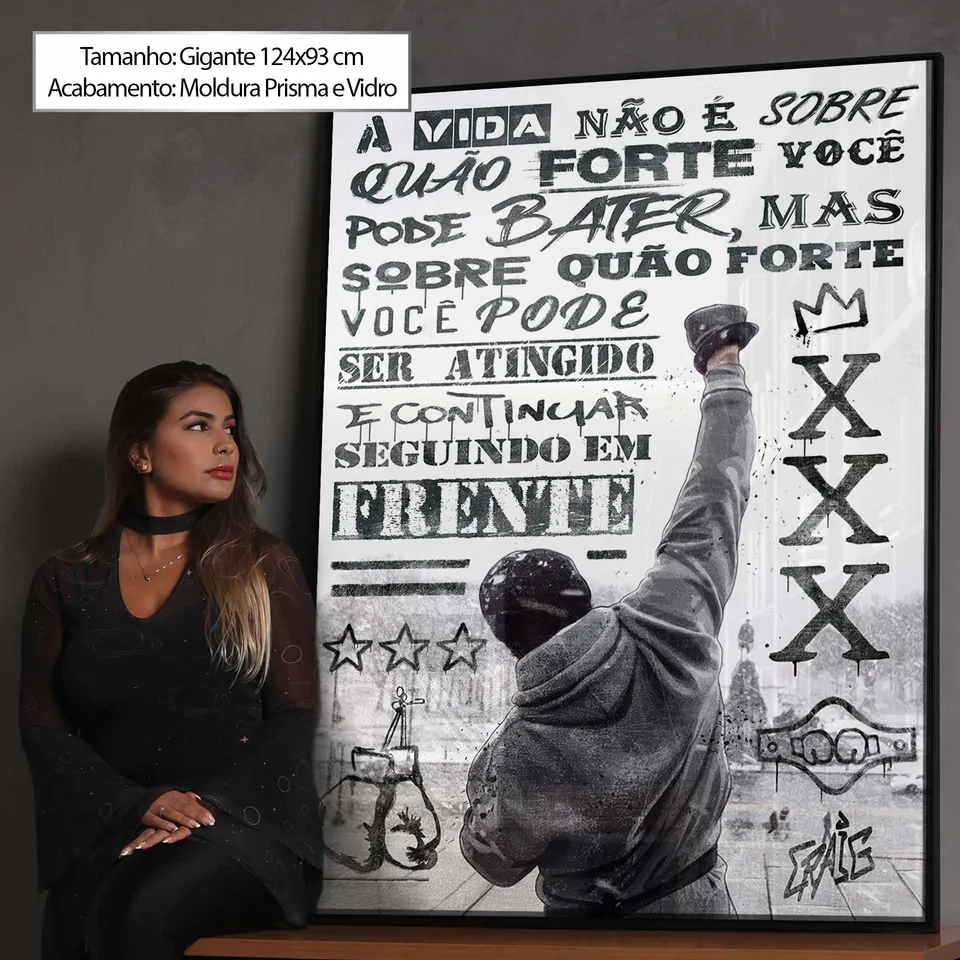 Quadro Rocky Balboa Grafite CRAIG, de CRAIG — foto 8