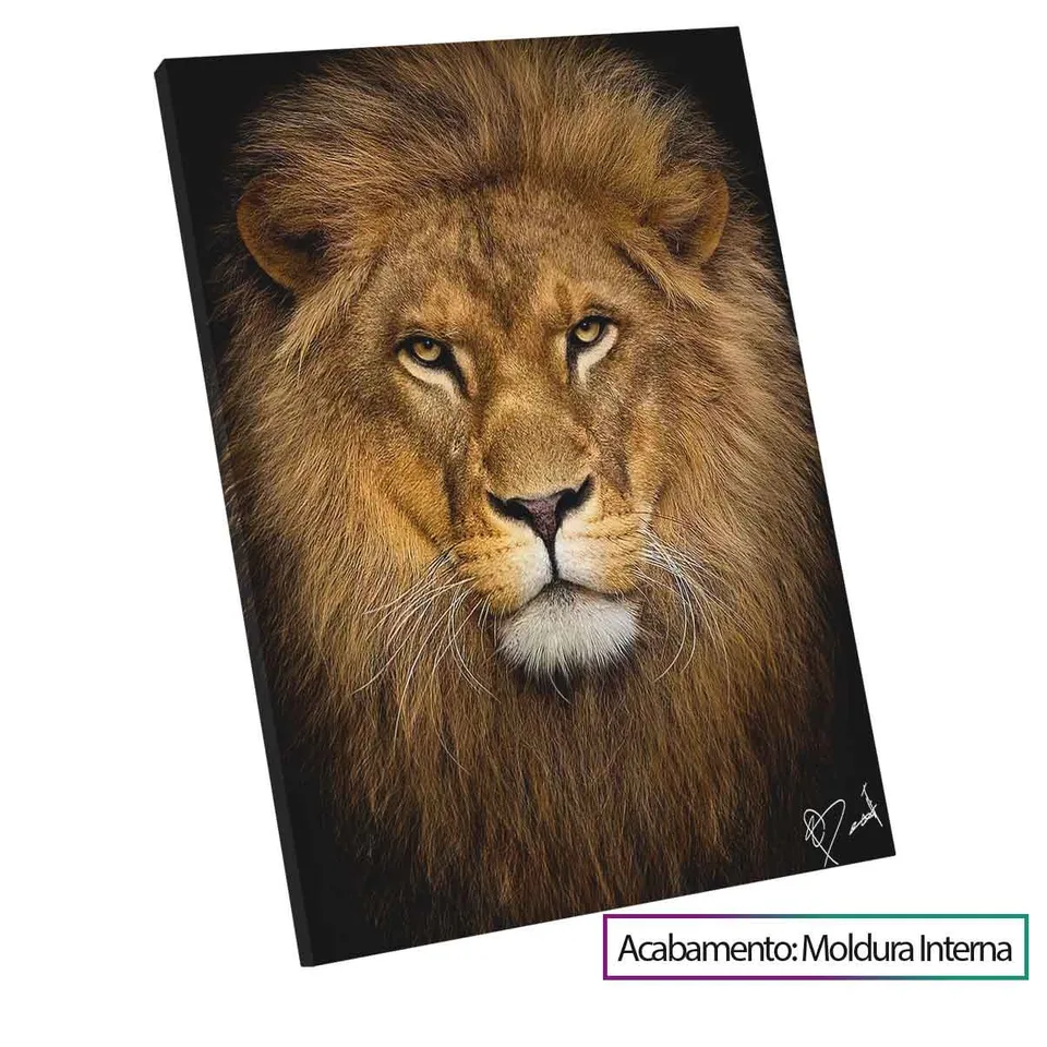 Quadro Rosto do Jovem Leão, de Benoit — foto 3