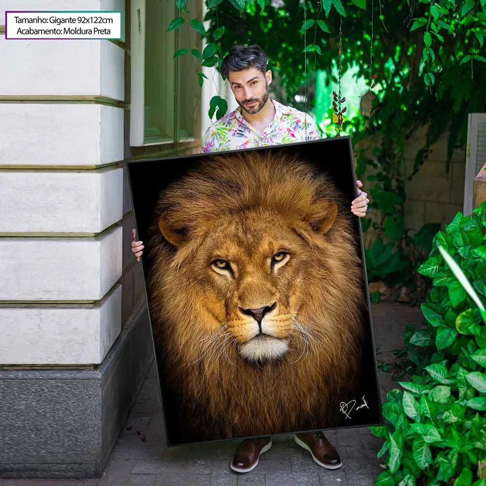 Quadro Rosto do Jovem Leão, de Benoit — foto 5