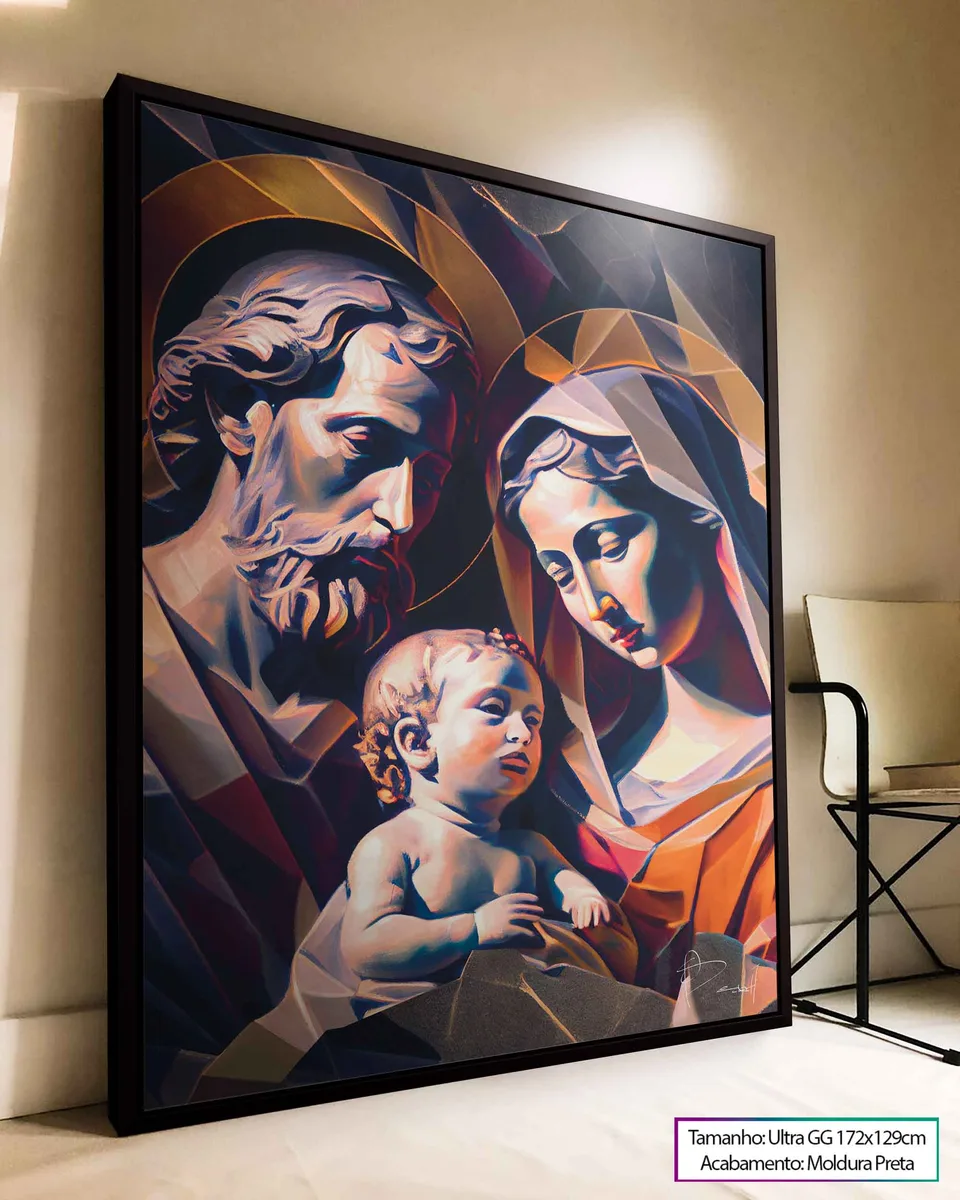 Quadro Sagrada Família Geométrica, de Benoit — foto 2