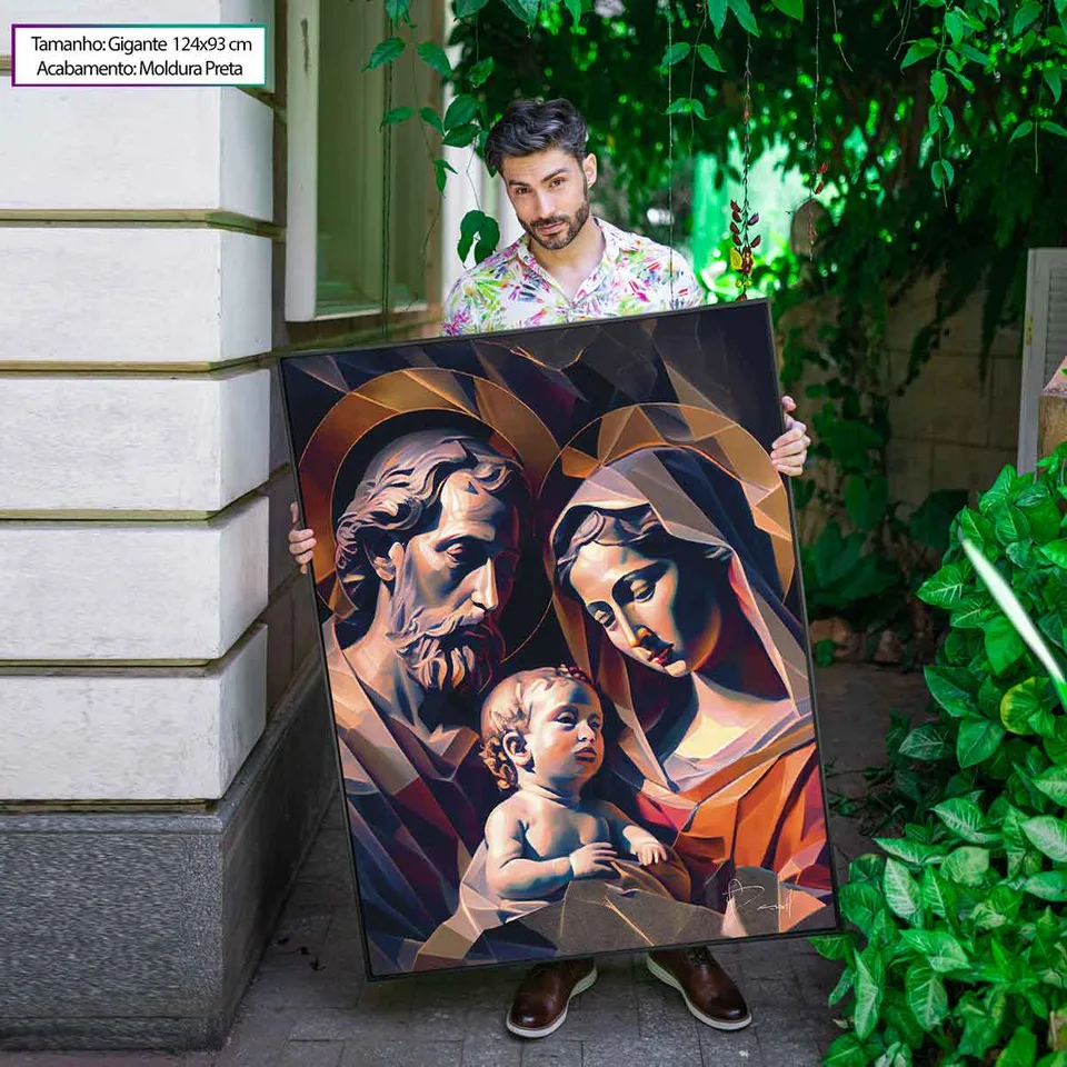 Quadro Sagrada Família Geométrica, de Benoit — foto 15