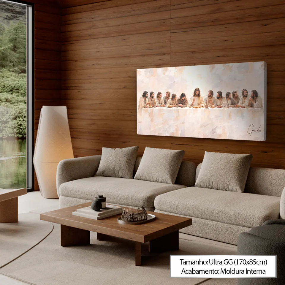 Quadro Santa ceia - Coleção Cream Art — foto 3
