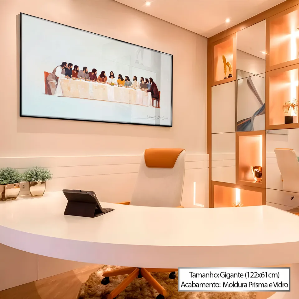 Quadro Santa Ceia - Coleção Minimalista, de Vicent de Lucca — foto 7
