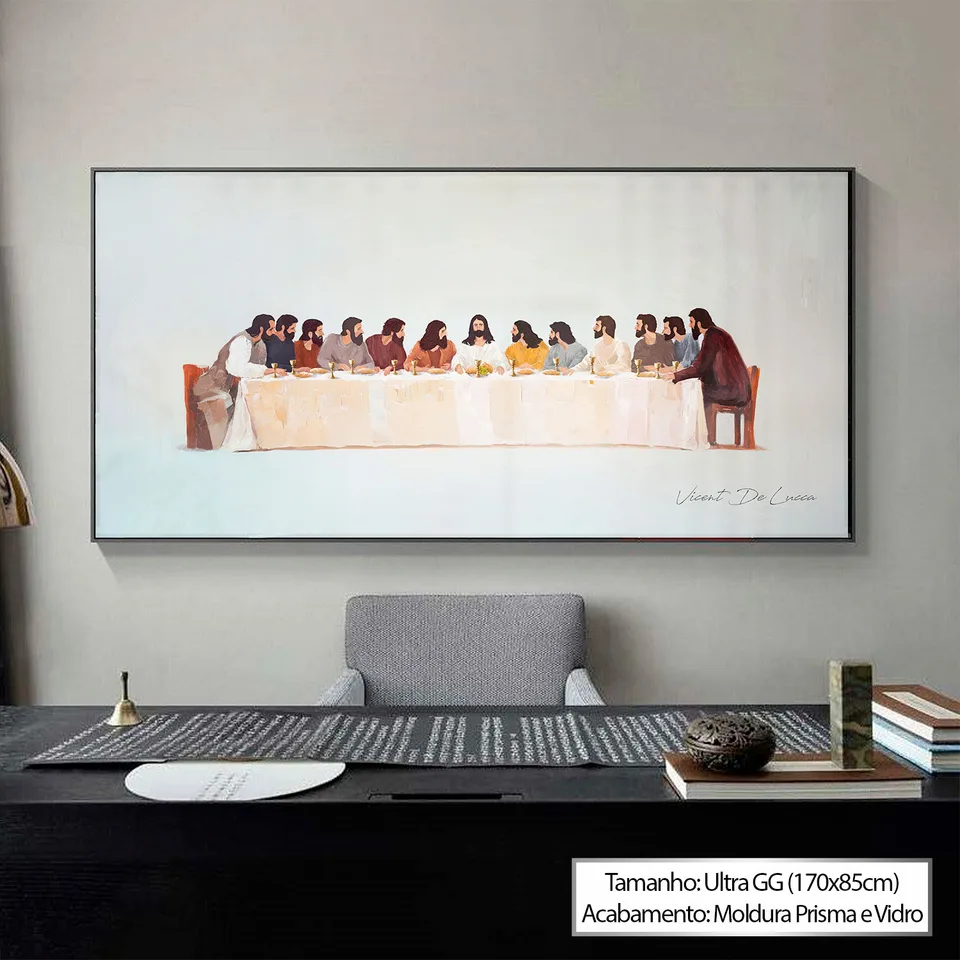 Quadro Santa Ceia - Coleção Minimalista, de Vicent de Lucca — foto 8