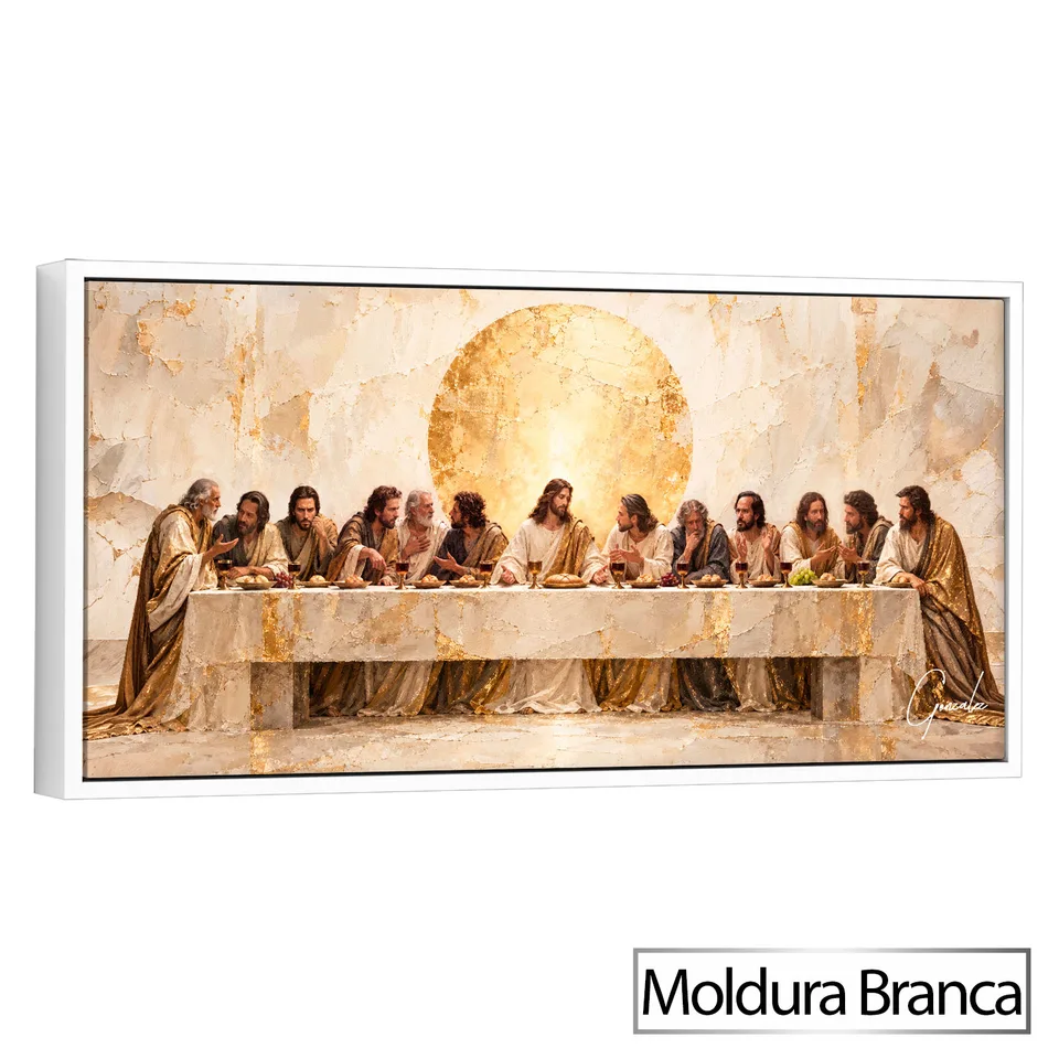Quadro Santa Ceia Dourada — foto 3
