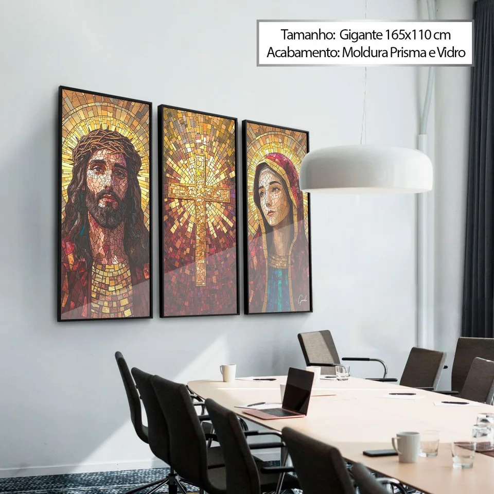 Quadro Santidade Vitrart 3 Peças, de Gonzalez — foto 8