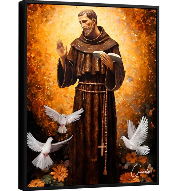 Quadro São Francisco de Assis Strati D'Oro