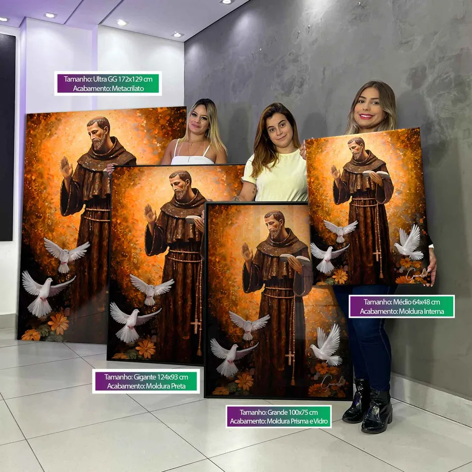 Quadro São Francisco de Assis Strati D'Oro, de Gonzalez — foto 2