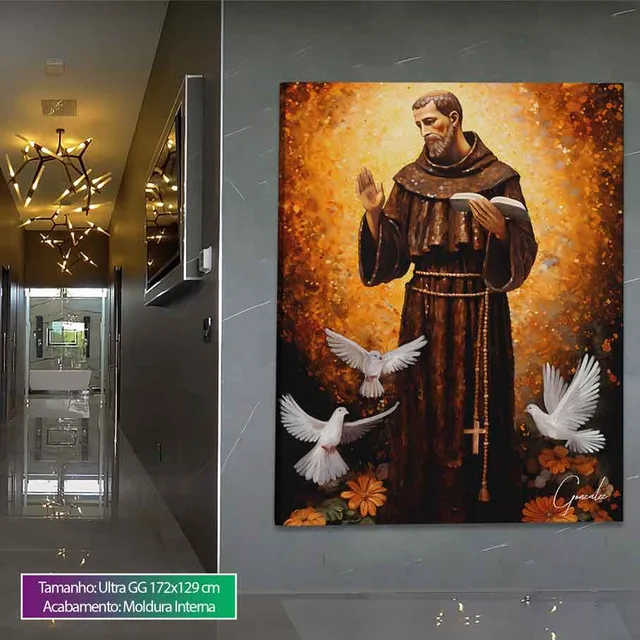 Quadro São Francisco de Assis Strati D'Oro, de Gonzalez — foto 3