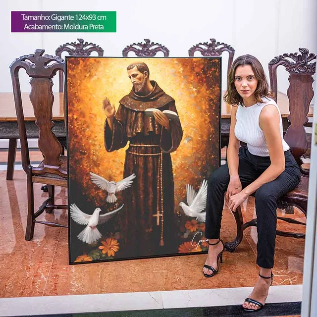 Quadro São Francisco de Assis Strati D'Oro, de Gonzalez — foto 7
