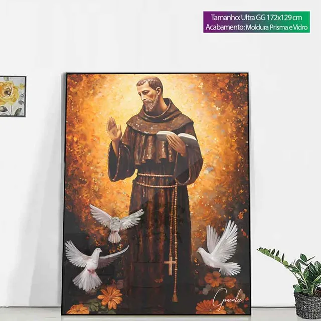 Quadro São Francisco de Assis Strati D'Oro, de Gonzalez — foto 9