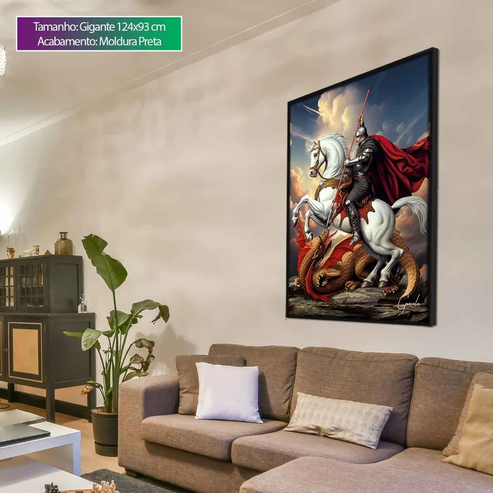 Quadro São Jorge para sala, de Gonzalez — foto 5