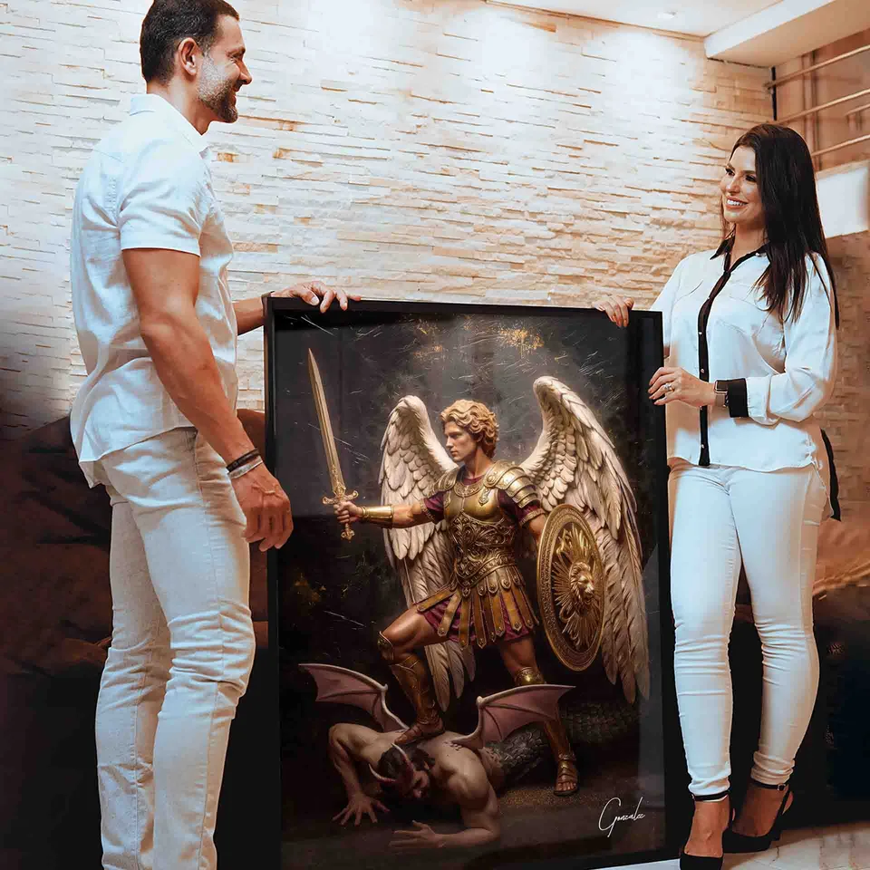 Quadro São Miguel Dourado, de Gonzalez — foto 3