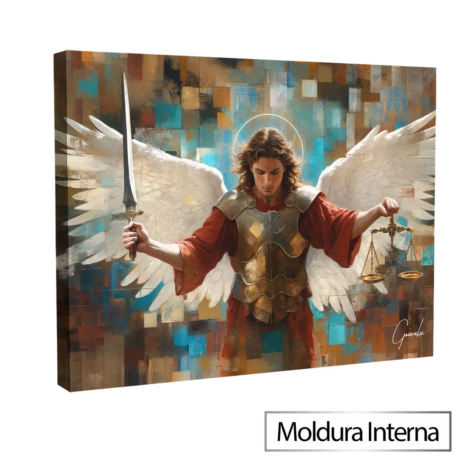 Quadro São Miguel Grid Art com moldura interna