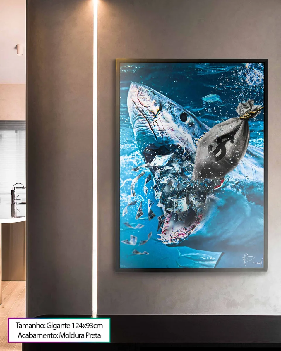 Quadro Shark Money para escritório, de Benoit — foto 2