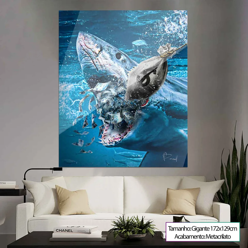 Quadro Shark Money para escritório, de Benoit — foto 4