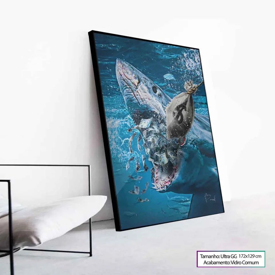 Quadro Shark Money para escritório, de Benoit — foto 6