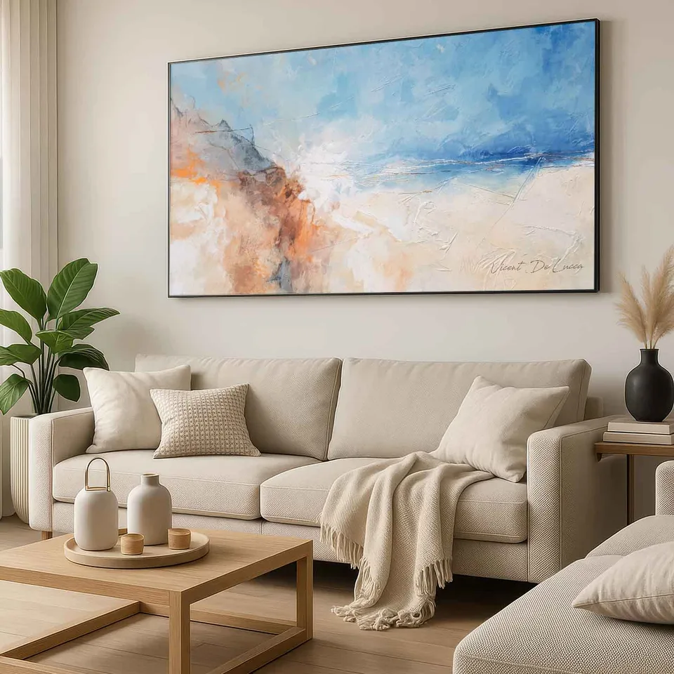 Quadro Silêncio Praiano - Coleção Abstrato Natural, de Vicent de Lucca — foto 2
