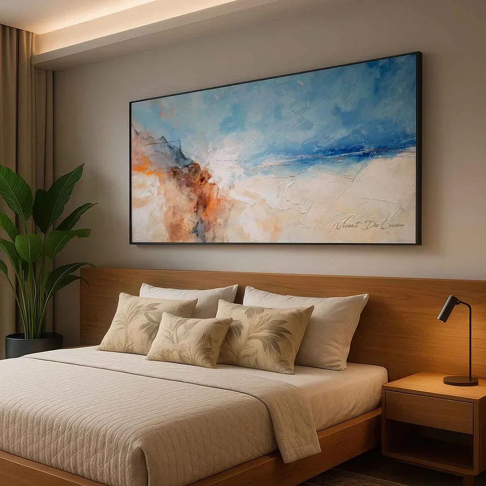 Quadro Silêncio Praiano - Coleção Abstrato Natural, de Vicent de Lucca — foto 4
