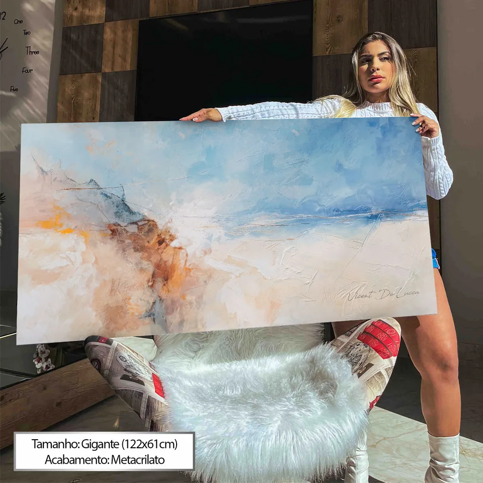 Quadro Silêncio Praiano - Coleção Abstrato Natural, de Vicent de Lucca — foto 5