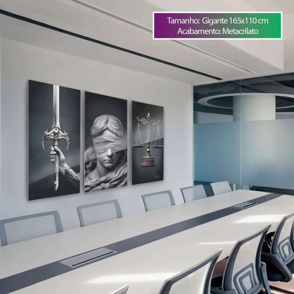 Quadro Símbolos da Justiça 3 Peças, de Le Roux — foto 6