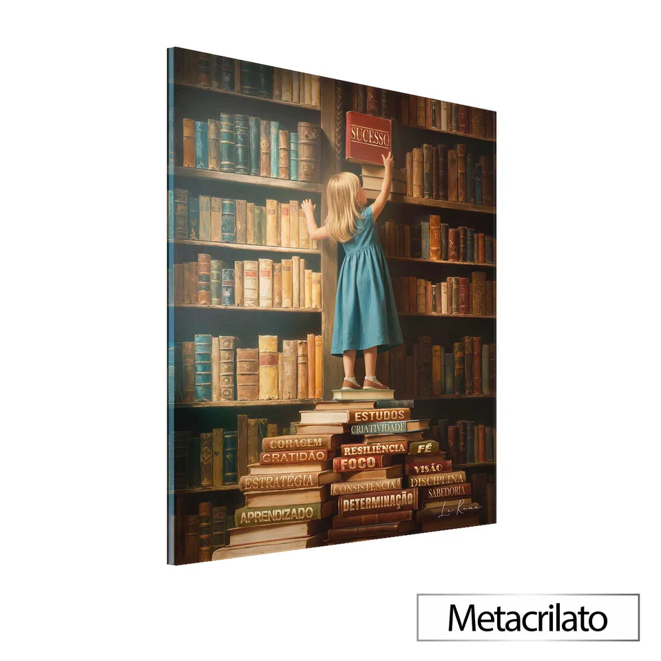 Quadro Sonhando com Sucesso com acabamento em metacrilato