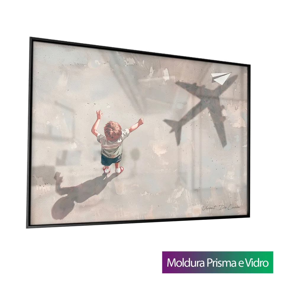 Quadro Sonhe Alto com moldura Prisma e vidro