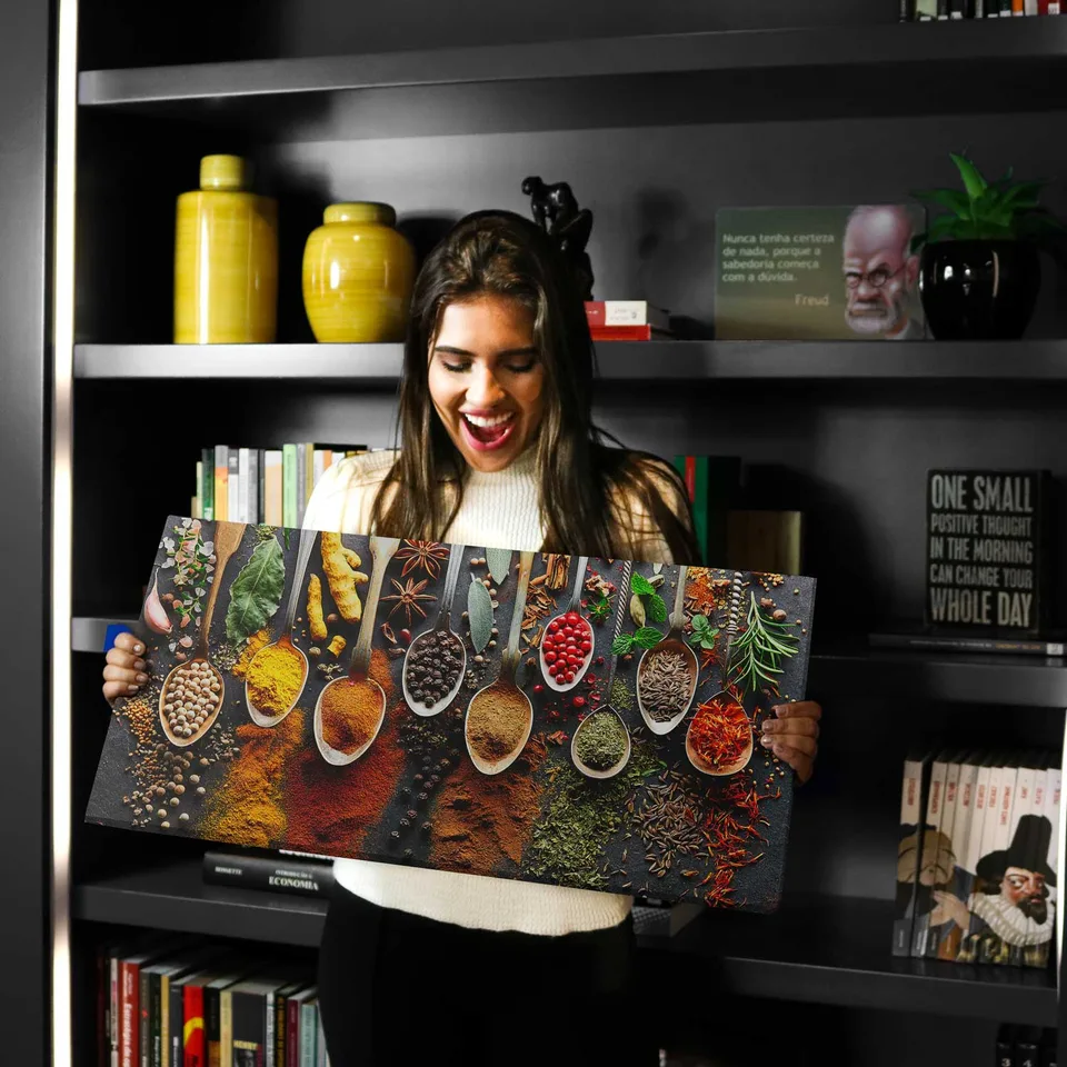 Quadro decorativo Temperos área goumet