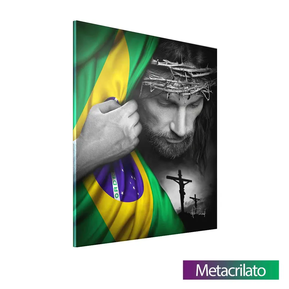 Quadro Tenha Fé com acabamento em metacrilato