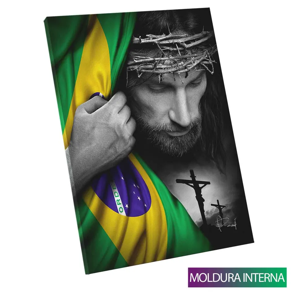 Quadro Tenha Fé com moldura interna