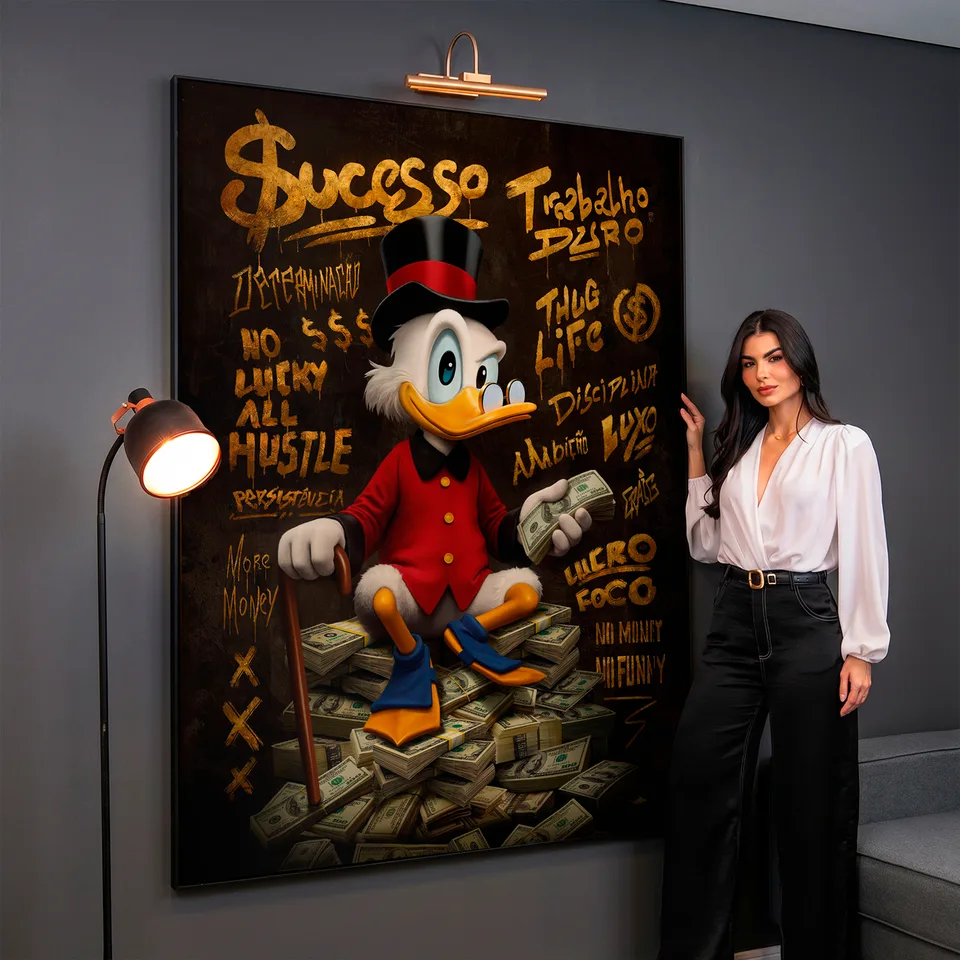 Quadro The Duck's Grafite Dourado — foto 8