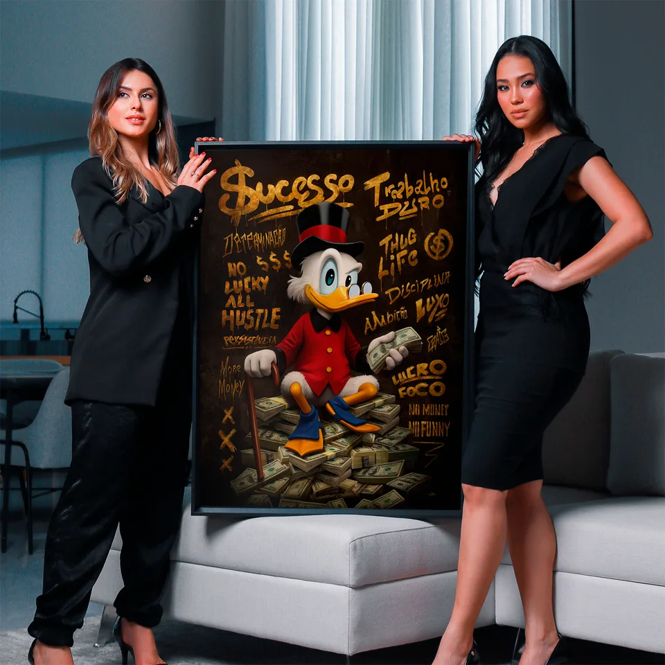 Quadro The Duck's Grafite Dourado — foto 6