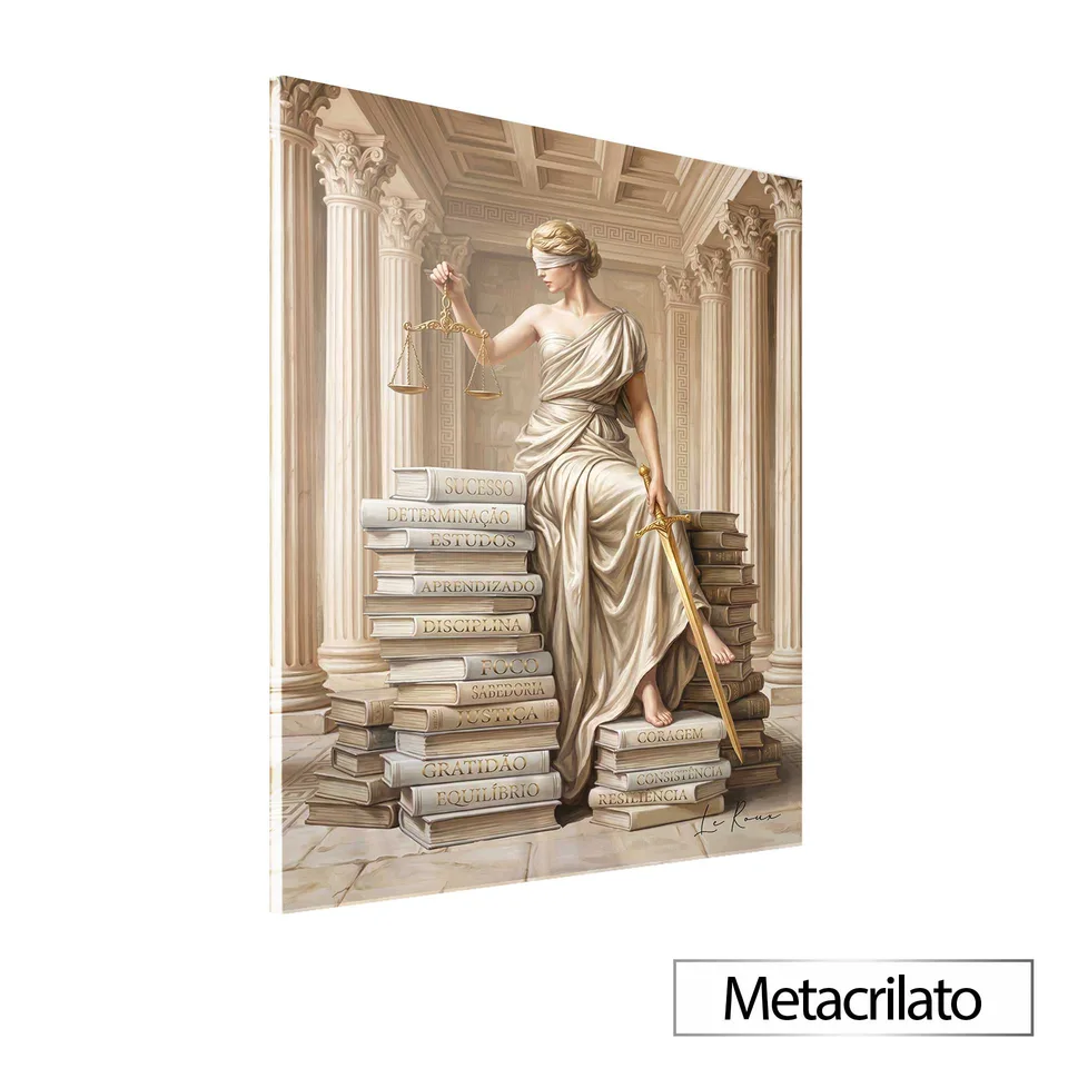 Quadro Themis A Guardiã do Conhecimento com acabamento em metacrilato
