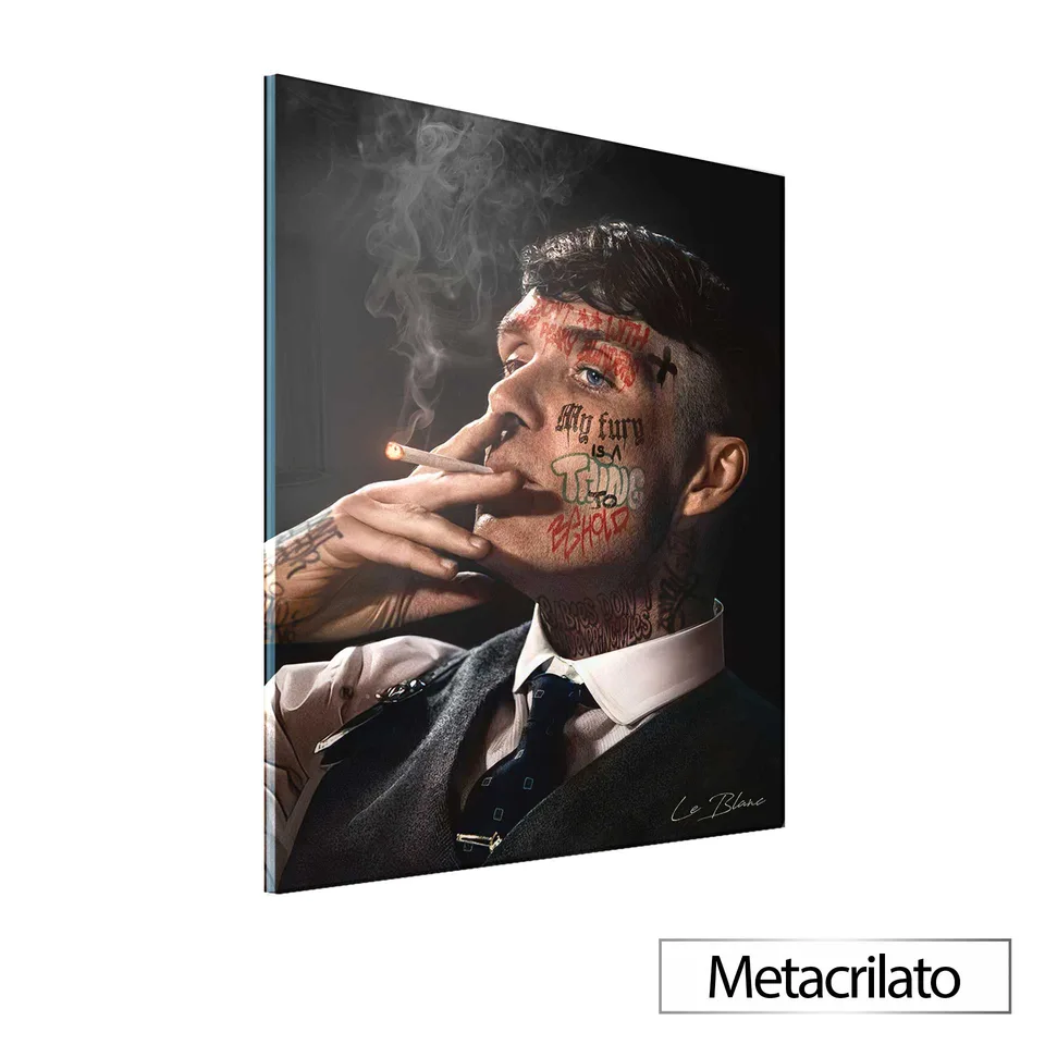 Quadro Tommy Shelby com acabamento em metacrilato