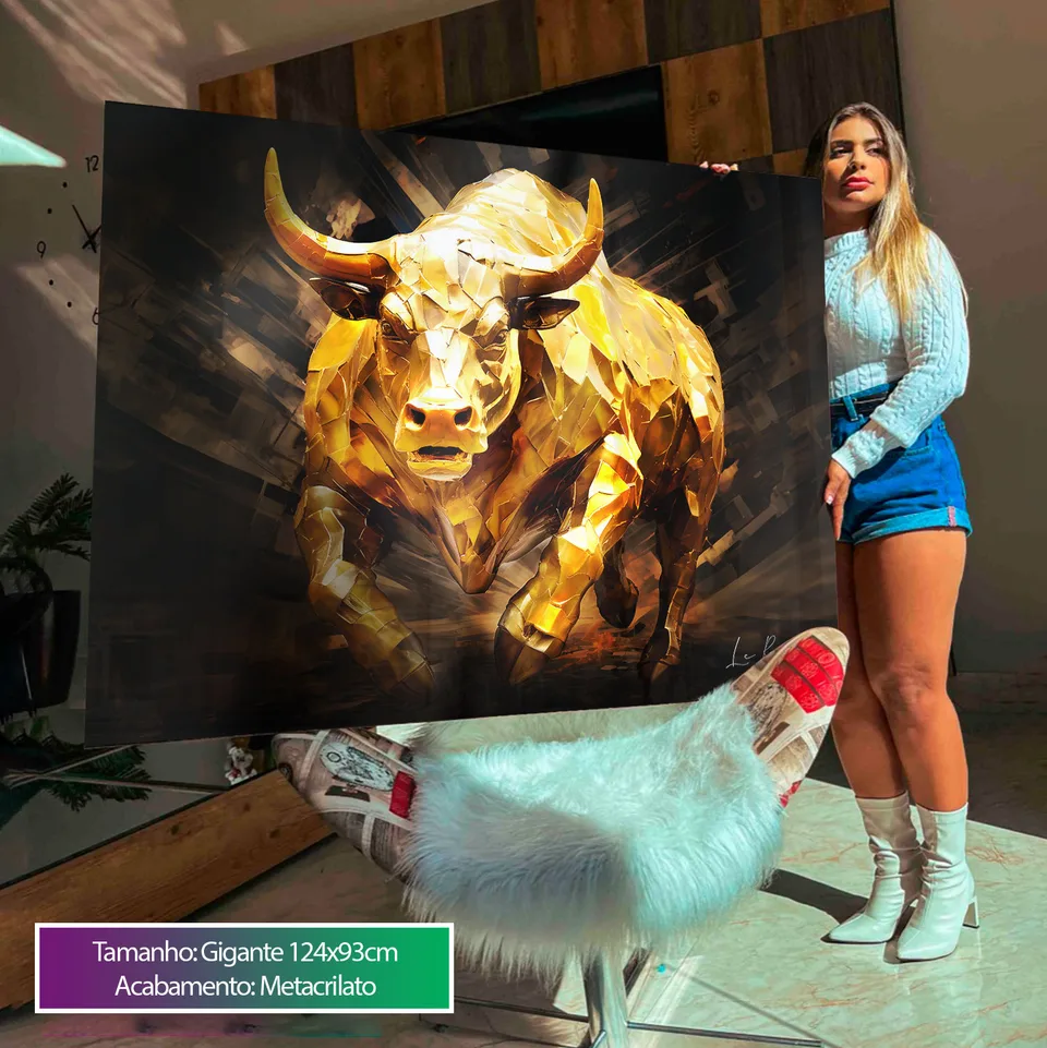 Quadro Touro Dourado para escritório, de Le Roux — foto 2