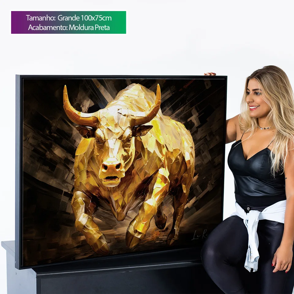 Quadro Touro Dourado para escritório, de Le Roux — foto 8