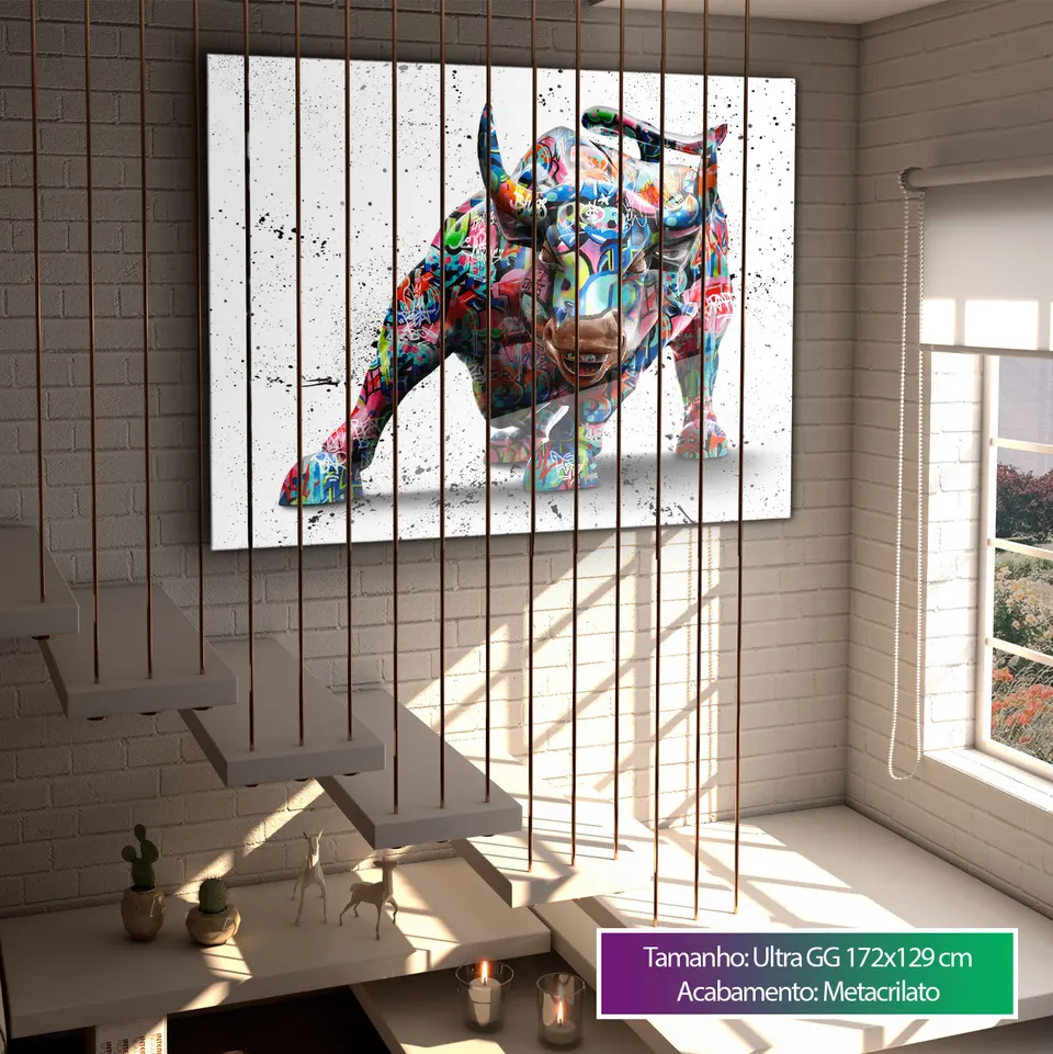 Quadro Touro de Wall Street Grafite Craig, de CRAIG — foto 6