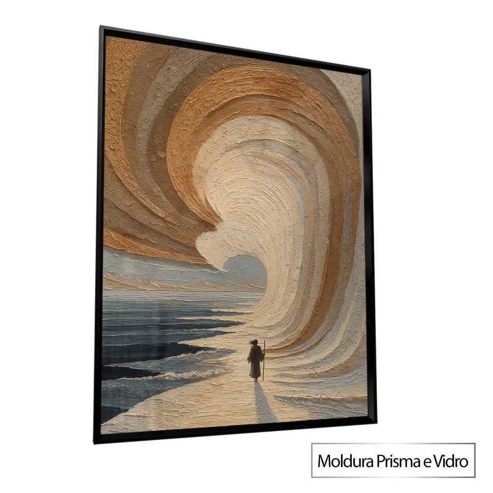 Quadro Travessia Sagrada com moldura Prisma e vidro