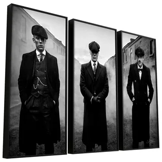 Quadro Trio Peaky Blinders Três Peças