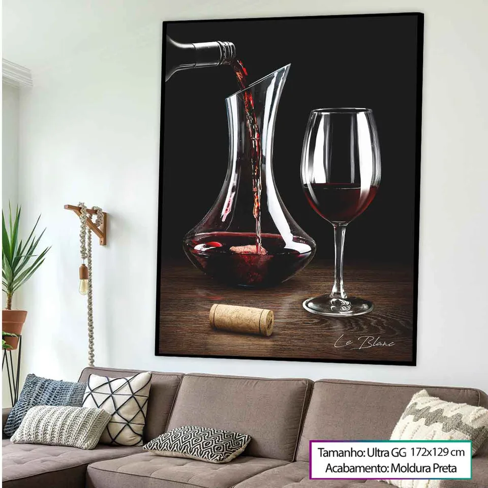 Quadro Um Bom Vinho para sala, de Le Blanc — foto 14