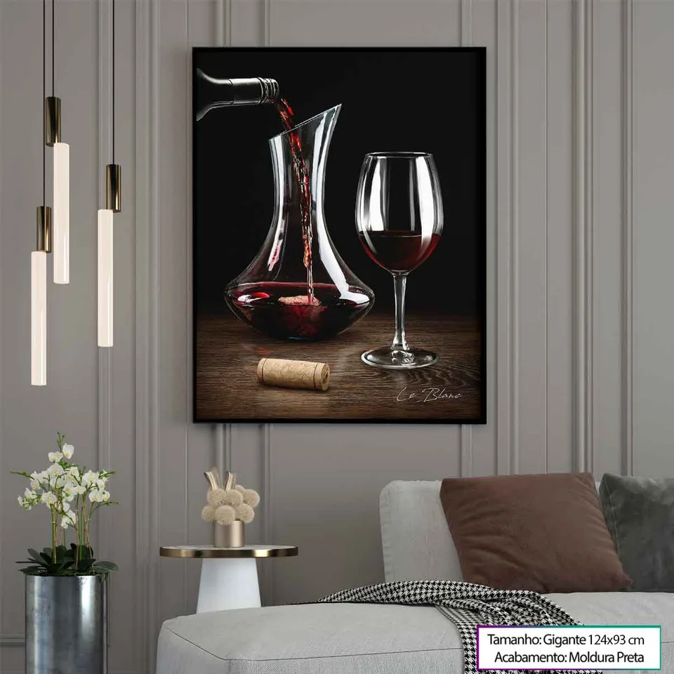 Quadro Um Bom Vinho para sala, de Le Blanc — foto 15