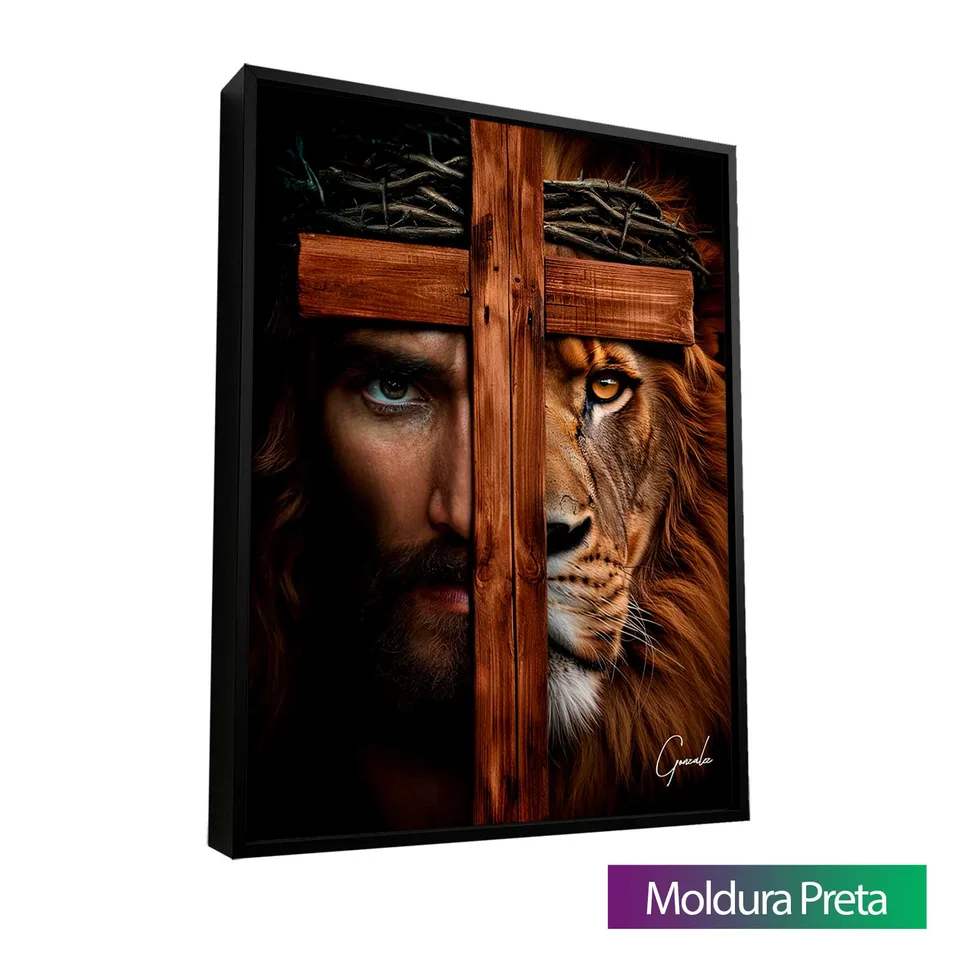 Quadro Um Só com moldura de filete preta